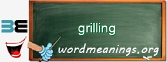 WordMeaning blackboard for grilling